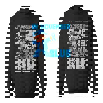Bruh We Wear Blue Diabetes Awareness Game Pixel Boys Type 1 Sweatshirt - Monsterry