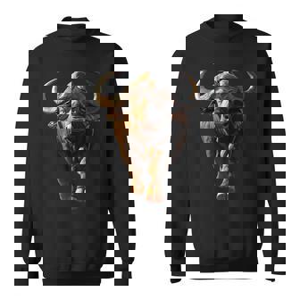 Buffalo Cape Water Buffalos Safari South African Buffalo Sweatshirt | Mazezy