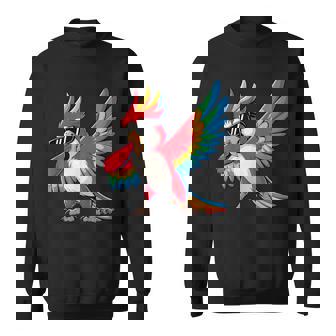 Bunter Papagei Dabbing Lustiges Papagei Kostüm Herren Kinder Sweatshirt - Geschenkecke