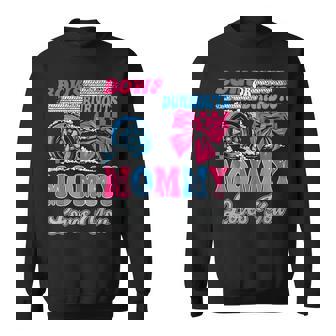 Burnouts Or Bows Mommy Loves You Gender Reveal Party Sweatshirt | Mazezy