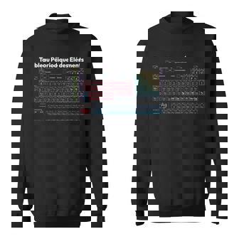 Cadeaucience Mémo Table Périodique Des Éléments Chimiques Sweater e - Cadeauxyz