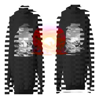 Camel Desert Safari Animal Sunset Sand Landscape Sweatshirt Unisex | Mazezy