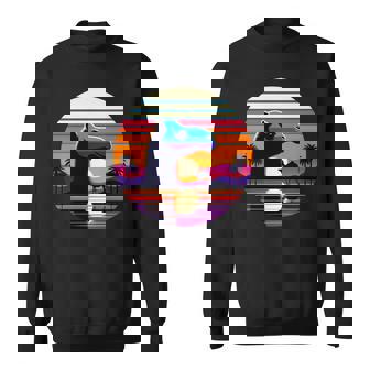 Camel Sunset Retro Style Safari Vintage 70s Sweatshirt Unisex | Mazezy