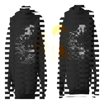 Camping Bear Drinking Beer Hiking Nature Grizzly Bear Sweatshirt Unisex | Mazezy