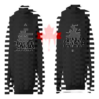 Canadá Orgulloso Bandera Canadiense Grunge Hoja De Arce Manga Larga Camisa de entrenamiento - Regaloses