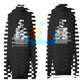 Canapé Cochon D'inde Lecture Rêver Nourriture Sweater e - Cadeauxyz