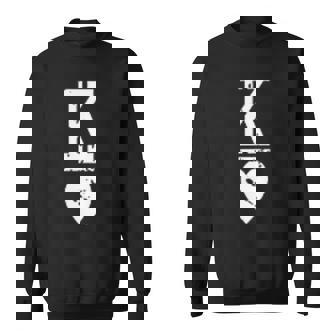 Carte Du Roi En Forme De Cœur En Blanc Sweater e - Cadeauxyz