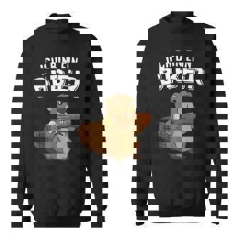 Castor Avec Tronc D'arbre Cadeau Amusant Pour Les Amateurs De Castor Sweater e - Cadeauxyz