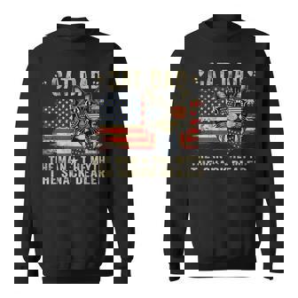 Cat Dad The Man The Myth The Snack Dealer Father's Day Sweatshirt - Monsterry