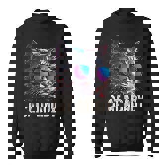 Cat Daddy Cat Sunglasses Cool Cat Dad Father Sweatshirt | Mazezy