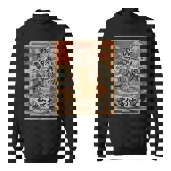 Cat Eating Ramen Noodles Kawaii Anime Manga Japanese Food Sweatshirt | Mazezy