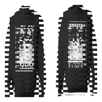 Cat Pew Pew Madafakasintage Crazy Cat Lustige Katze Sweatshirt - Seseable