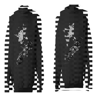 Cat On Skateboard Graphic – Kitten On Skateboard Sweatshirt | Seseable CA