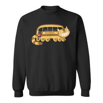 Cats In A Catbus Headed To School Schoolcatbus Sweatshirt - Thegiftio UK