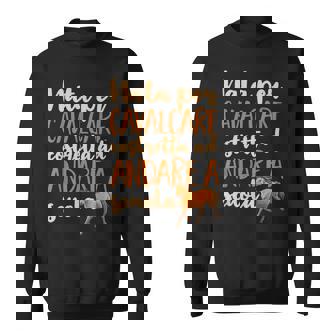 Cavalli Equitazione Nata Per Cavalcare Divertente Cavallo Felpa - Novitaregali