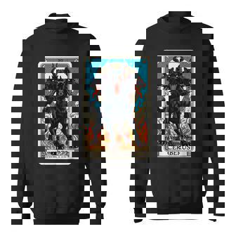 Cerberus Tarot Card And Mythical Hells Guard Sweatshirt - Thegiftio