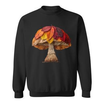 Champignon Feuilles D'automne Artistique Botanique Forêt Sweater e - Cadeauxyz