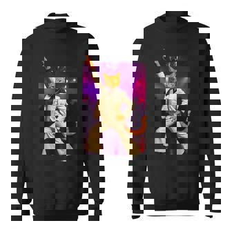 Chat Disco En Costume Rétro Sweater e - Cadeauxyz