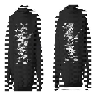 Chat Guitariste Électrique Guitare Rocktar Humour Chat Sweater e - Cadeauxyz
