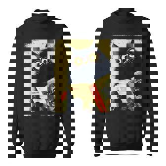 Chat Japonaisintage Pour Amoureux Des Livres Bibliothécaire Chat Papa Enseignant Sweater e - Cadeauxyz