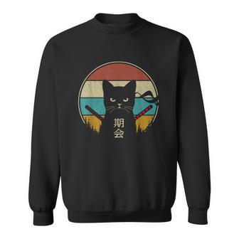 Chat Japonaisintagetyle Kawaii Rétro Amoureux Des Chatons Sweater e - Cadeauxyz