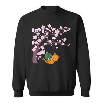 Chat Mignon Fleur De Cerisier Chaton Japonais Arbre Àakura Sweater e - Cadeauxyz