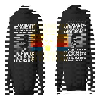 Chat Qui N'aime Pas Les Gens Humour Drole Chaton Boit Cafe Sweater e - Cadeauxyz