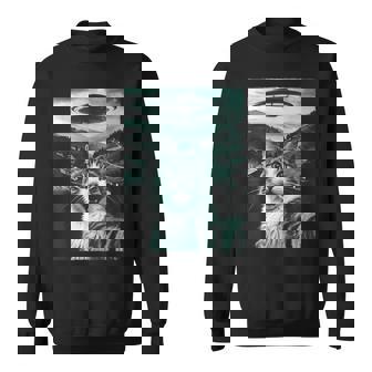 Chatelfie Extraterrestre Ovni Humour Drole Chat Sweater e - Cadeauxyz