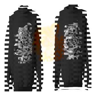 Cheetah Face Animal Sweatshirt - Monsterry