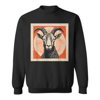 Chèvres Bouc De Chèvreintage Rétro Ferme Chèvre Ferme Fermier Sweater e - Cadeauxyz