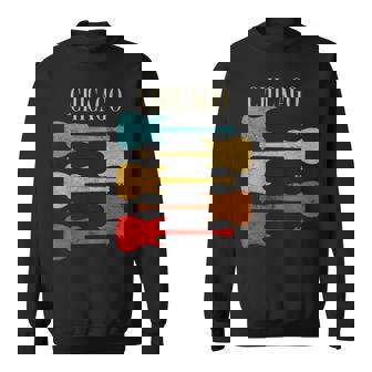 Chicago Concert Rock Music Festival Guitars Illinois Band Il Sweatshirt | Mazezy