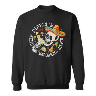 Chip Dippin Margarita Sippin Skeleton Cinco De Mayo Sweatshirt - Thegiftio UK