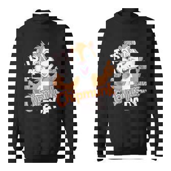 It Is A Chipmunk Day Happy Wildlife Animal Forest Animal Sweatshirt | Mazezy