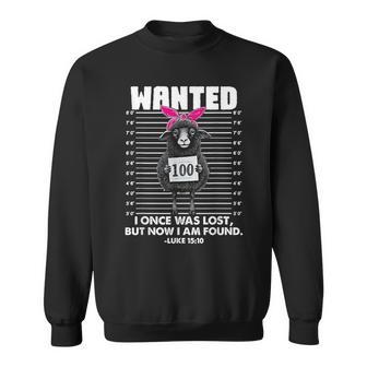 Christian Lost Sheep Jesus Wanted I Once Was Lost Sweatshirt | Mazezy
