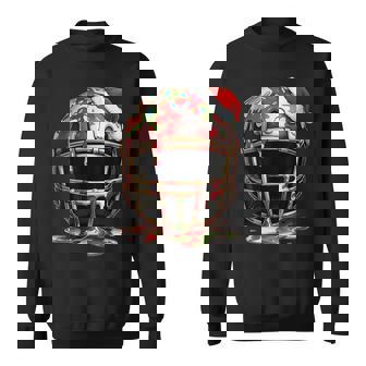 Christmas Football Drip Boys Ice Cream Drip Camo Santa Xmas Sweatshirt | Seseable UK