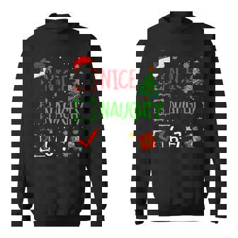 Christmas Nice Naughty 67 Brainrot 6-7 Meme Slang Sweatshirt | Seseable CA