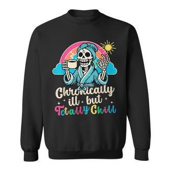Chronically Ill Skeleton Invisible Illness Chronic Pain Ms Sweatshirt - Thegiftio UK