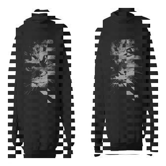 Cigarette Kitten Smoking Cat Meme Stupid Brainrot Sweatshirt - Thegiftio