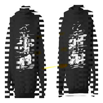 Citation Amusante Ici Le Chef C'est Moi Cadeau Pour Les Cuisiniers Et Les Chefs Sweater e - Cadeauxyz