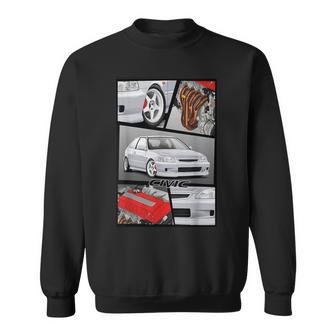Civic Ek B16 Engine Type R Japanese Car Sweatshirt - Thegiftio UK