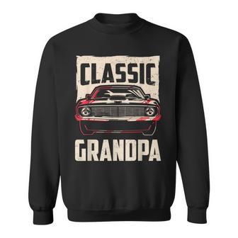 Classic Grandpa Retro Fan Classic Car Lover Vintage Sweatshirt - Thegiftio UK