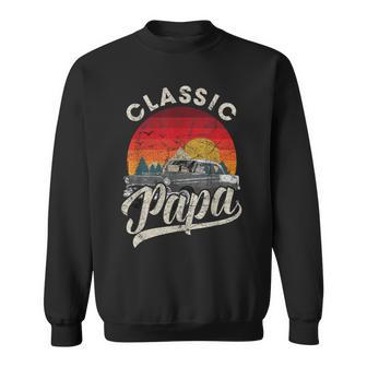 Classic Papa Saying Car Lover Dad Papa Grandpa Sweatshirt - Thegiftio