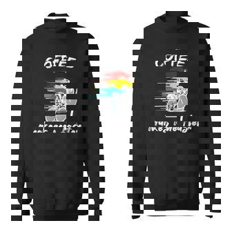 Coffee And Bike Racing Road Bike MTB Triathlon Latte Art Sweatshirt Unisex | Mazezy