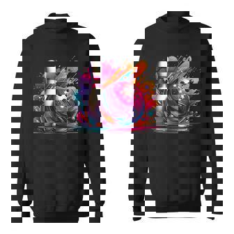 Colorful Bowling Game Day Cute Bowling Colorsplash Ball Sweatshirt - Monsterry