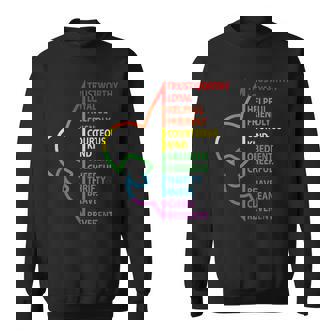 Colorful Scouting Law Camping Rainbow Sweatshirt Unisex | Mazezy