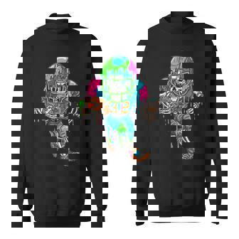 Colorful Skeleton Football Ice Cream Drip Player Sweatshirt - Thegiftio