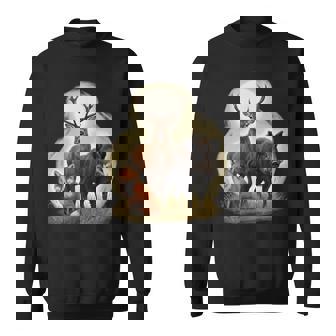 Conception D'animaux De La Forêt Cerfanglier Et Renard Sweater e - Cadeauxyz