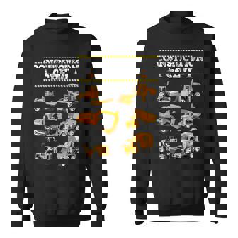 Construction Crew Worker Excavator Matching Birthday Boy Sweatshirt | Seseable FR