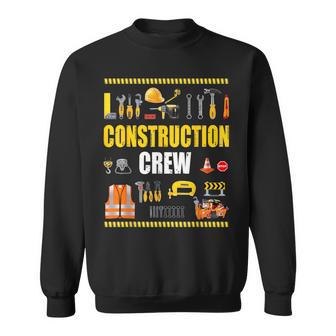 Construction Crew Worker Excavator Matching Costume Outfit Sweatshirt - Thegiftio UK