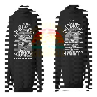 Cool Grandpas Ride Snowmobiles Vintage Snowmobiling Grandpa Sweatshirt Unisex | Mazezy